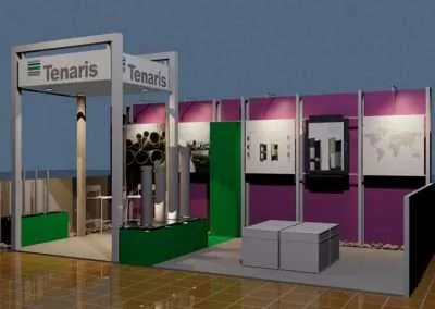 Stands personalizados y organización de eventos. Tenaris, diseño de Stand