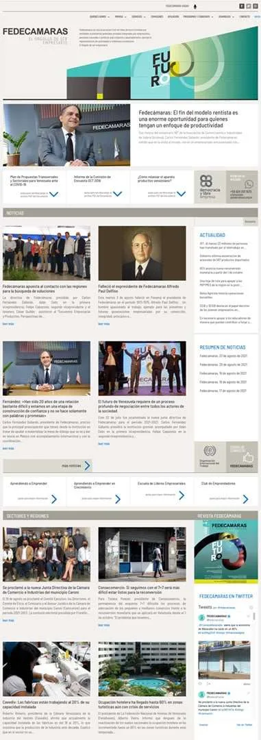 Fedecámaras. Página web