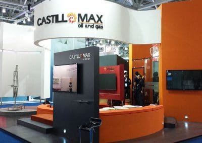 Stands personalizados y organización de eventos. Stand Castillomax Rusia
