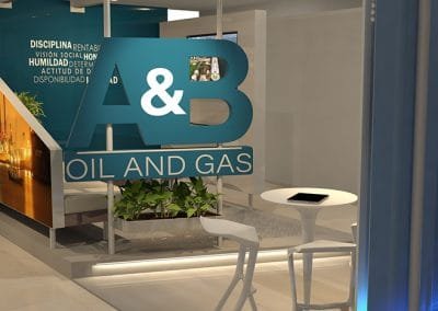 Stands para exposiciones. A&B - Stand en Petróleos de América 2024