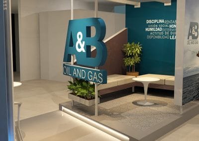 Stands para exposiciones. A&B - Stand en Petróleos de América 2024